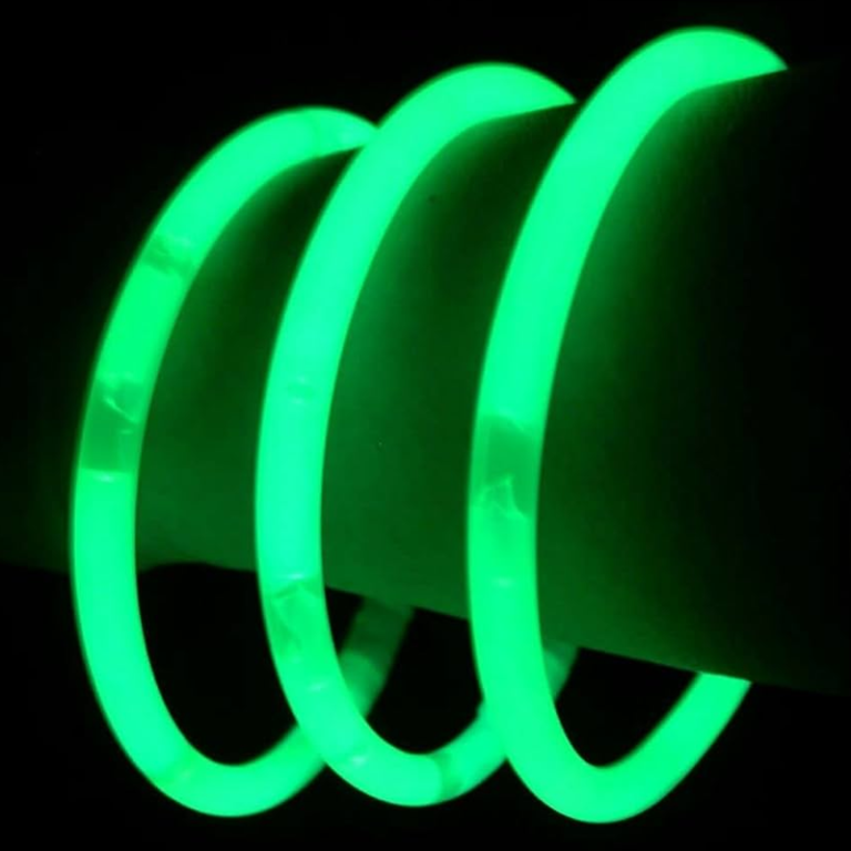 Chemical light glowing sticks and wristbands
