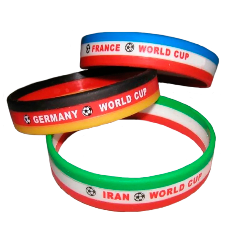 Flag silicone wristband