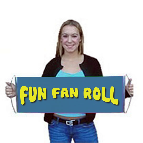 Fun Fan Roll Custom handled retractable banner