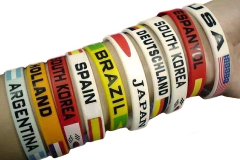 Silicone wristband personalized for sporting merchandising and sport events