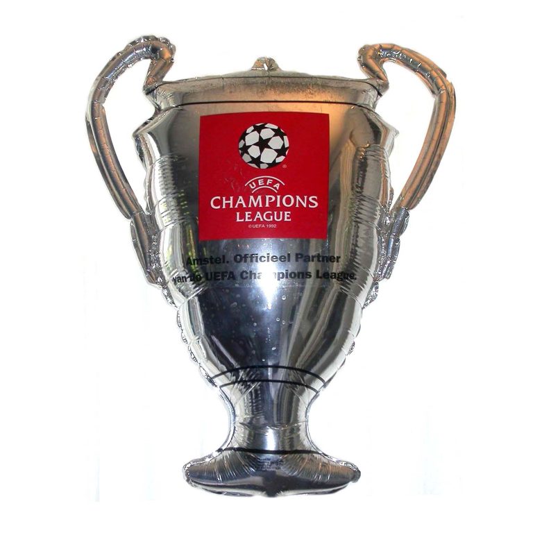 Special shaped inflatable making a bouncy champions cup
