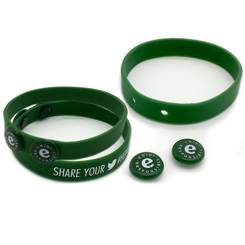 Token silicone wristband